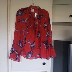 Misa red Blouse Size Small